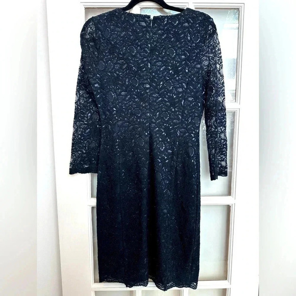 Banana Republic L'Wren Scott Collection Navy Lace Metallic Dress Size 4 NWT - Picture 8 of 15